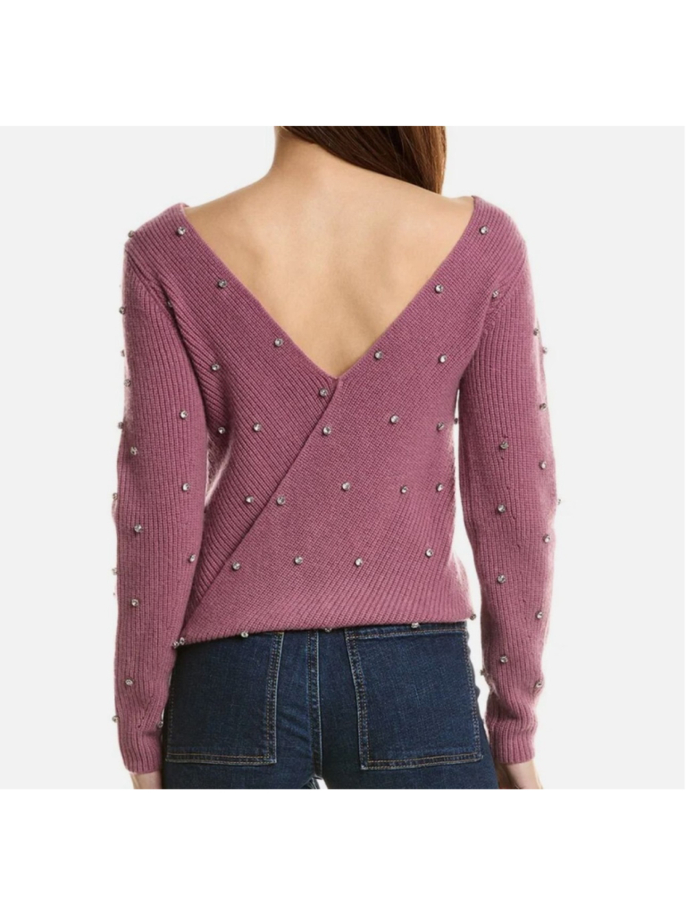 NWT Elie Tahari V-Wrap 100% Cashmere Sweater size medium - Picture 9 of 9